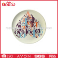 Letter printing round plastic pie plate